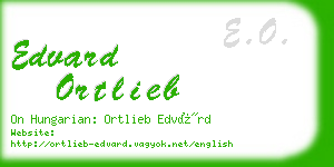 edvard ortlieb business card